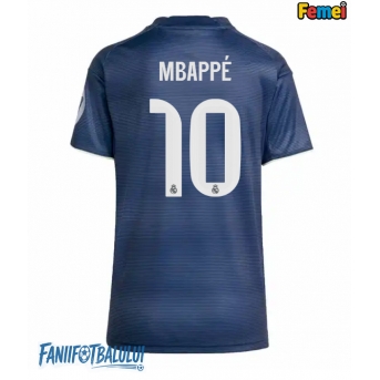 Real Madrid Kylian Mbappe #10 Tricou Fotbal Replică 2025-26 Femei Deplasare